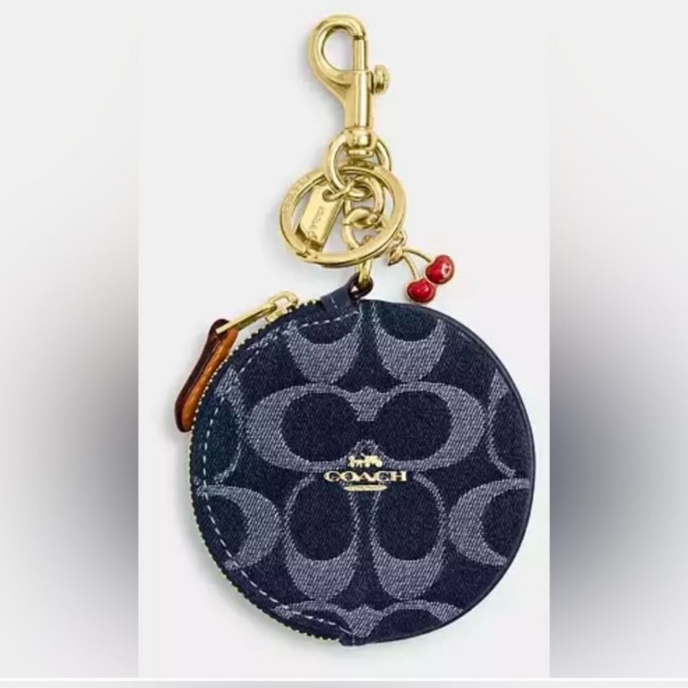 COACH Signature Denim Coin Pouch/Keychain SOLD OUT ONLINE